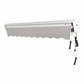 Awntech Destin 12' Gray Heavy-Duty Right Motor Retractable Patio Awning with Protective Hood 237DTR12G